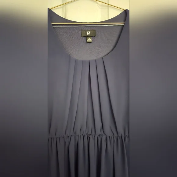 Iz Byer Kohls Navy Blue Scoop Neck Shift Flowy Dress Mini - Picture 3 of 7